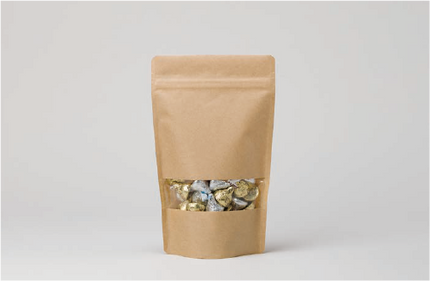 スタンドチャック袋  クラフトタイプ(窓付き)タイプ No.14-23