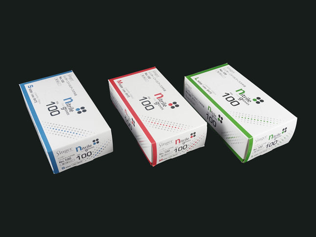 シンガー二トリルディスポ手袋No.100