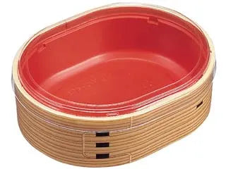 WU-405 わっぱ 15枚 折箱 透明蓋付き 300入