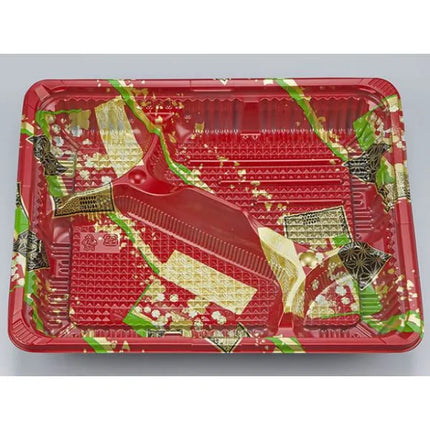 CZ-222 彩帯赤　本体　仕出し弁当容器