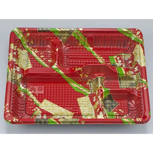 CZ-222-1 彩帯赤　本体　仕出し弁当容器