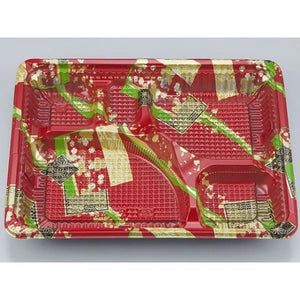 CZ-223 彩帯赤　本体　仕出し弁当容器