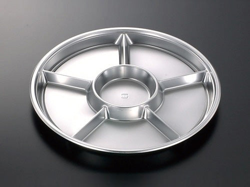 オードブル容器 DXPD丸35-6SV-BK 本体蓋セット