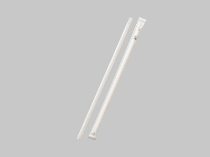 LW-B621 　ストレートストロー　白　紙包装　バイオマス