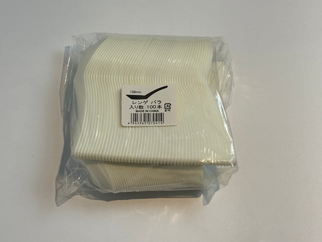 使い捨てレンゲ バラ 138mm 100入