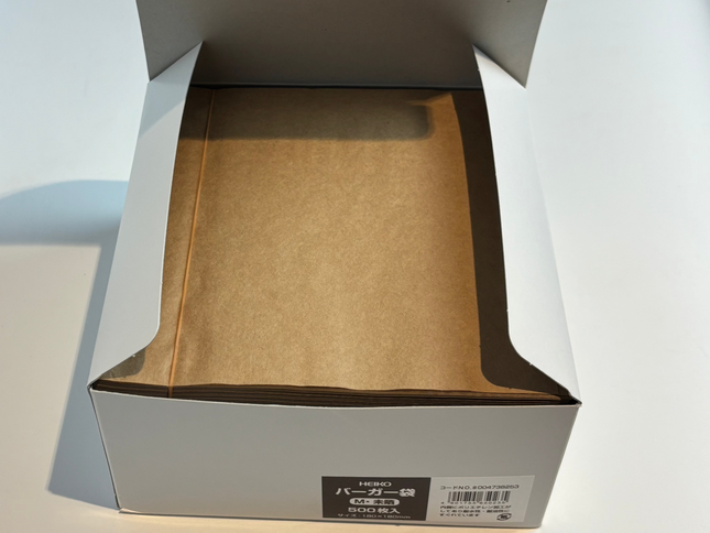 HEIKO バーガー袋 M 未晒 500入