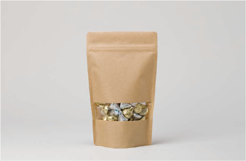 スタンドチャック袋  クラフトタイプ(窓付き)タイプ No.14-23