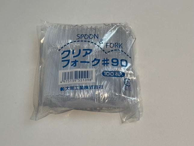 クリアフォーク 90 透明 バラ100入