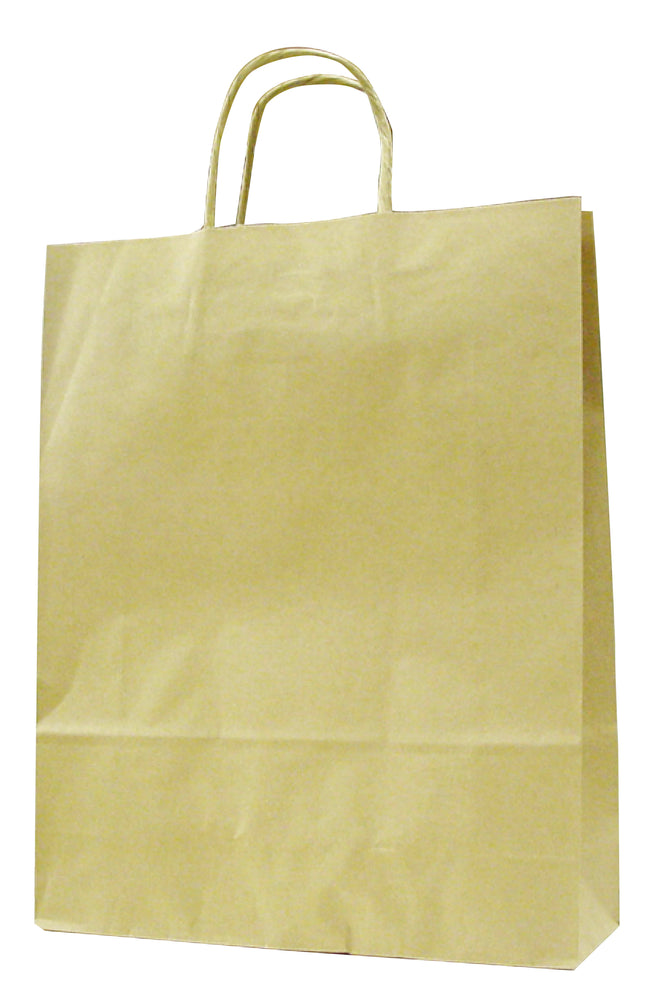 ラッピーバッグ No.2 未晒無地 丸紐 茶色