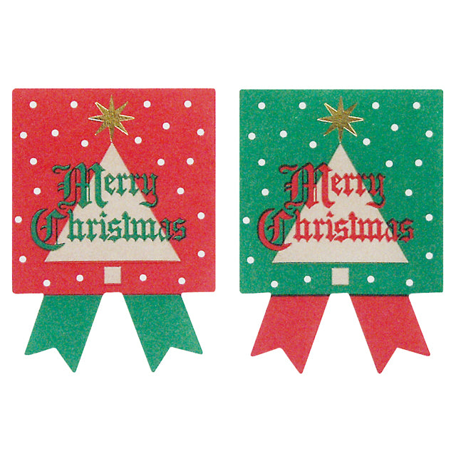 クリスマスシール　 XSQ-1S  クリスマススクエアリボンシール