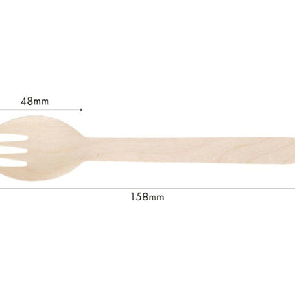 木製フォークスプーン　160　バラ入