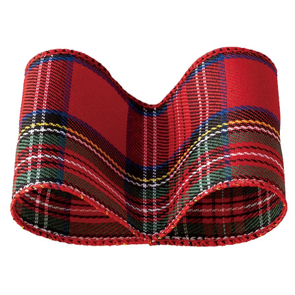 TAR-R1 	タータンチェックワイヤーリボン