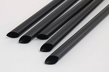 片先ストレートストロー　黒　12×18フィルム包装　642