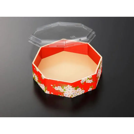 さが野　八角5.1寸　宝扇華-赤