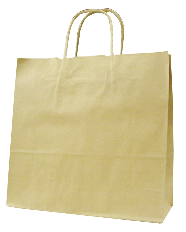 ラッピーバッグ No.3 未晒無地 丸紐 茶色