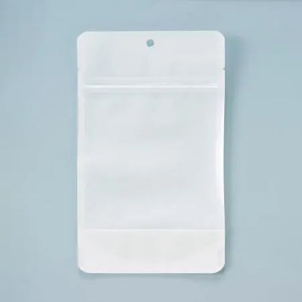 CW-3 片面クラフトチャック付袋　白　スタンドチャック袋