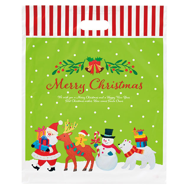 レジ袋　クリスマスオイルパステル　XOP-2