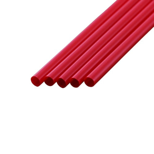 ストレートストロー　赤　6×300mm　フィルム包装　532