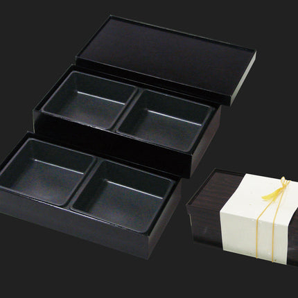 長手膳　二段　小　No.121黒紬