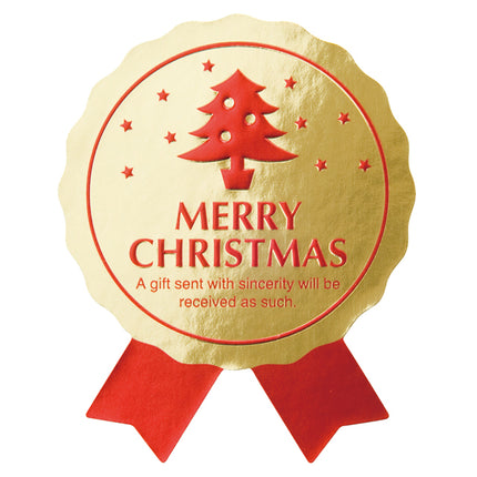 クリスマスシール　 XPC-1S　プチキュートゴールドリボン型シール