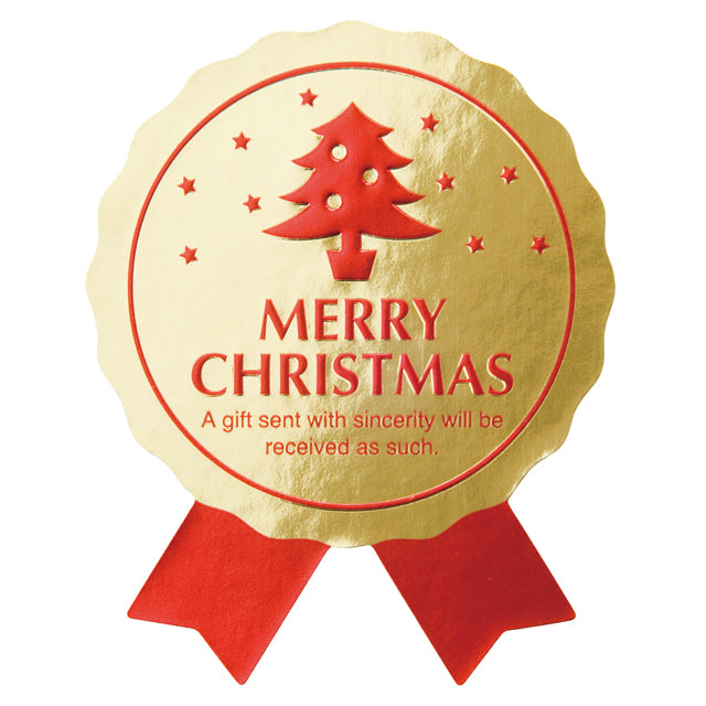 クリスマスシール　 XPC-1S　プチキュートゴールドリボン型シール