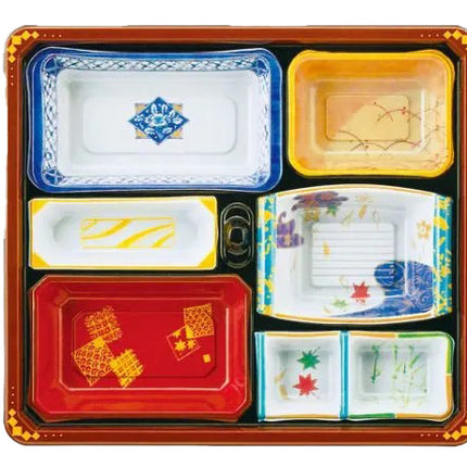 弁当容器　T-105A　会席膳　蓋三彩　フタセット　仕出し弁当