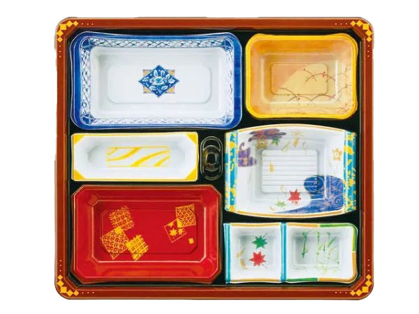 弁当容器　T-105A　会席膳　蓋三彩　フタセット　仕出し弁当