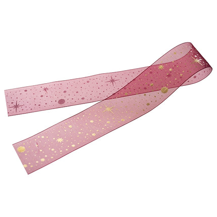 CRT-R1 クリスタルオーガンジーリボン　リボン レッド