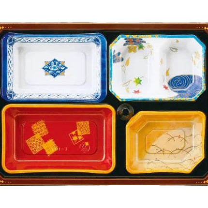 弁当容器　T-103A　会席膳 蓋三彩　フタセット　仕出し弁当