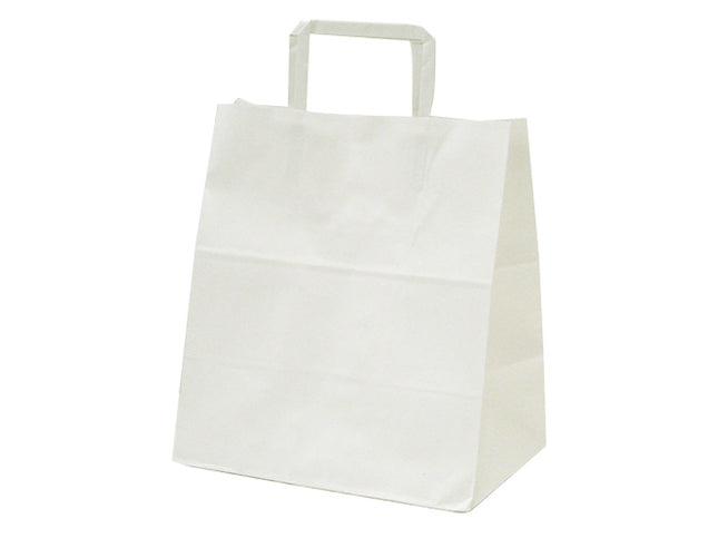 ラッピーバッグ No.11 手提げ紙袋 晒無地 白