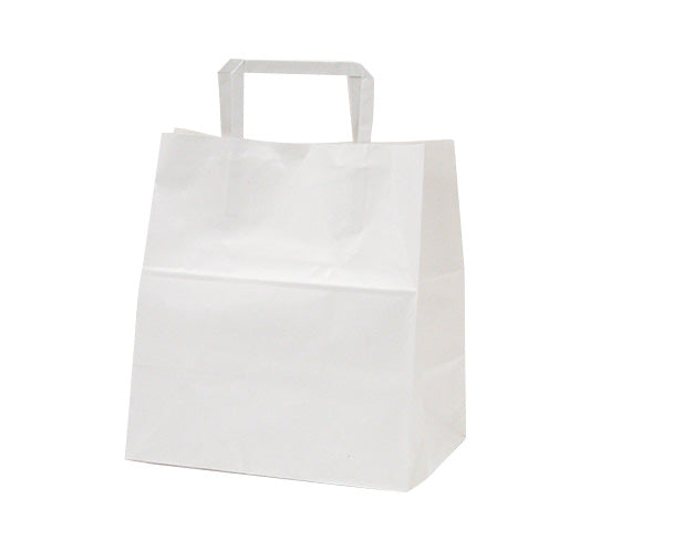 ラッピーバッグ No.10 手提げ紙袋 晒無地 白