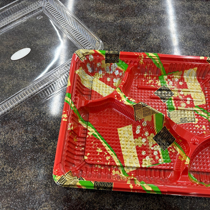 CZ-222 彩帯赤　本体　仕出し弁当容器