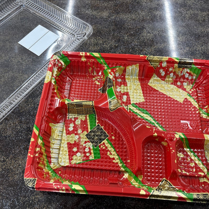 CZ-222-1 彩帯赤　本体　仕出し弁当容器