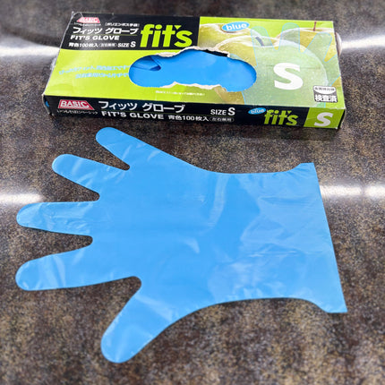 BASIC　フィッツグローブ　ブルー　ポリエチレン手袋