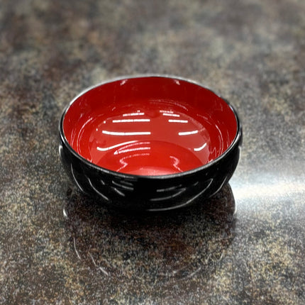 4寸　そばボール　黒内朱