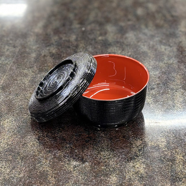 割子飯器黒内朱塗