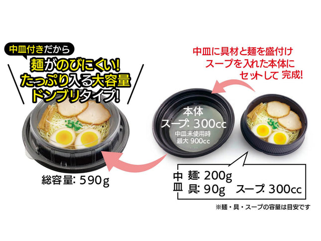 麺丼 本体・中皿・蓋セット