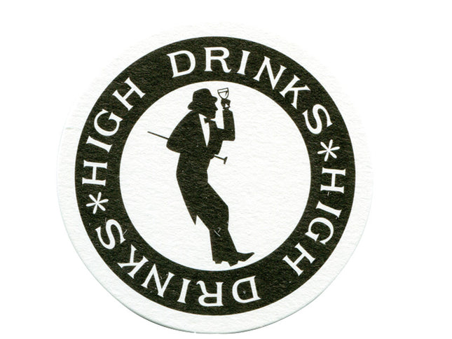 コースター 丸 紳士柄