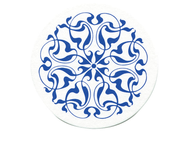 コースター 丸 ツタ柄