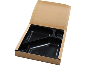 弁当容器　紙BOX　中仕切り　75-75　K-1　黒