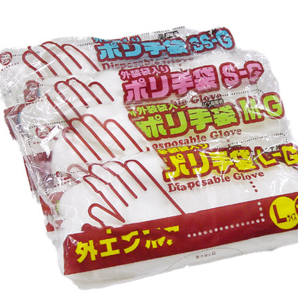 ポリエチ手袋　クリア　外エンボス　福助 100入