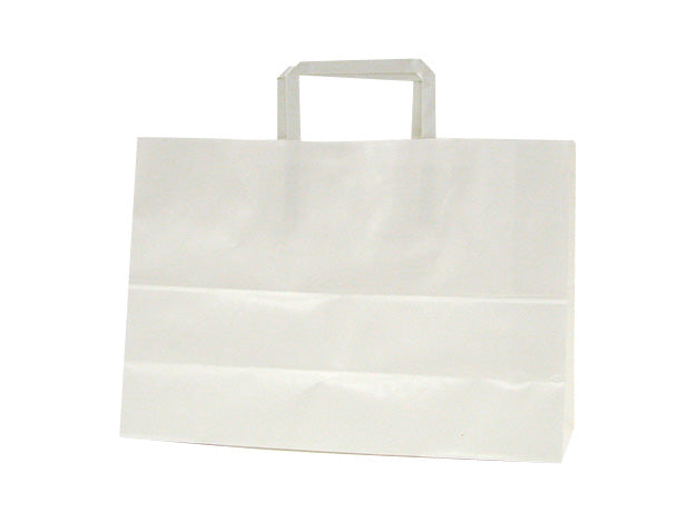 ラッピーバッグ No.3SS 手提げ紙袋 晒無地 白