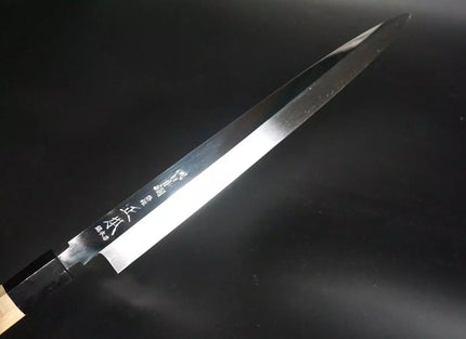 正本　柳刃刺身包丁　本焼き・玉青鋼　鏡面仕上げ　HA0430　300mm 包丁　和包丁
