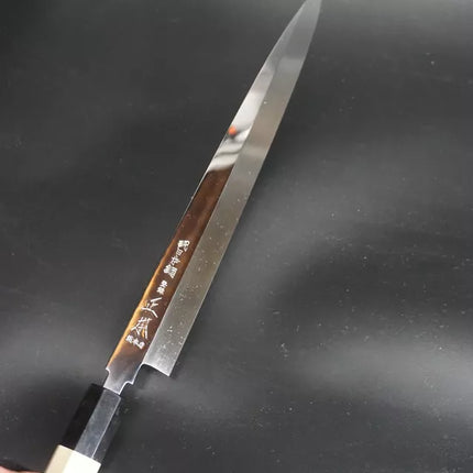 Masamoto Honyaki Mirror finish Yanagiba Knife 300mm HA0430 Blue Steel#1 JAPAN
